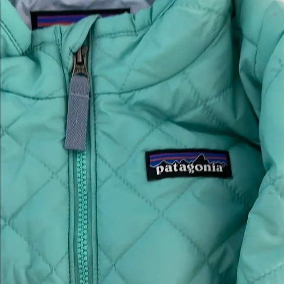 Patagonia Green Puffer Jacket with Quilted Design